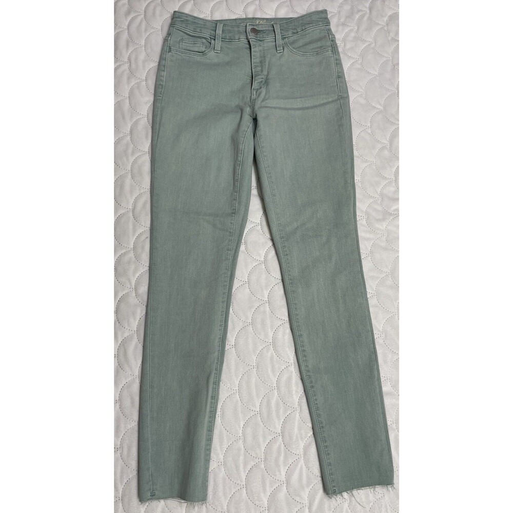 Universal Thread Women’s 00/24R High Rise Skinny Jeans Ripped Green